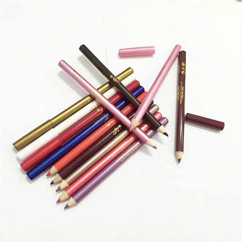 

2019 Lips Professional Waterproof 22 Colors Women's Cosmetics Lip Liner Pencil Makeup Eyebrow Factory Price Lip Pencil JA029