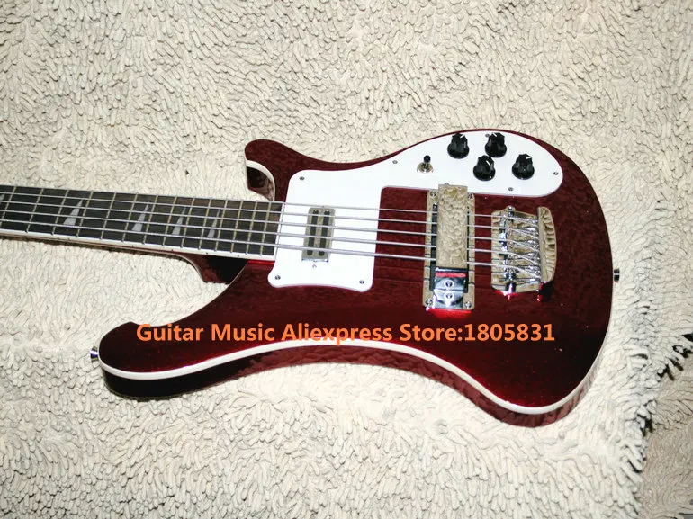 Бас гитары 5 струн Электрические бас винно красного цвета Новое поступление