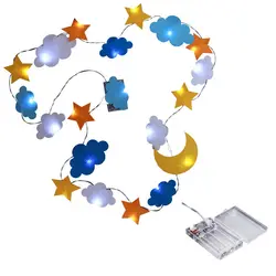 Светодиодная декоративная лампа Звезда Луна облако декоративный свет нетканых материалов Праздничная Детская комнатная палатка