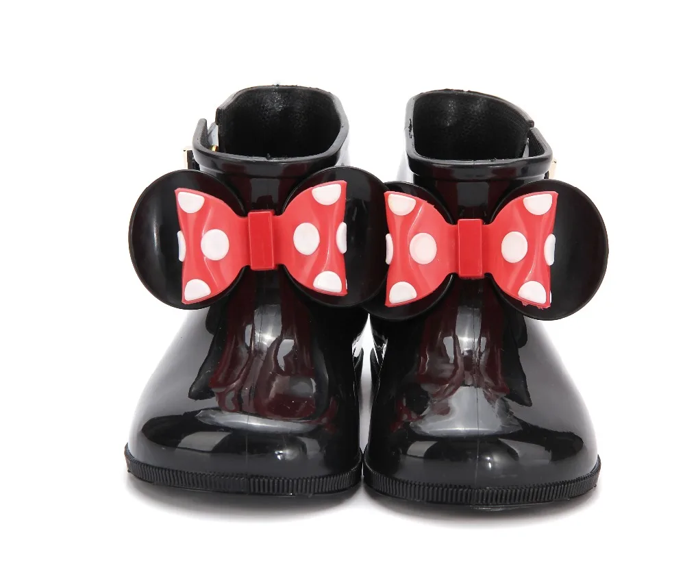 Mini Melissa/Новинка 2019 года резиновые сапоги с Микки и Минни прозрачная обувь детская