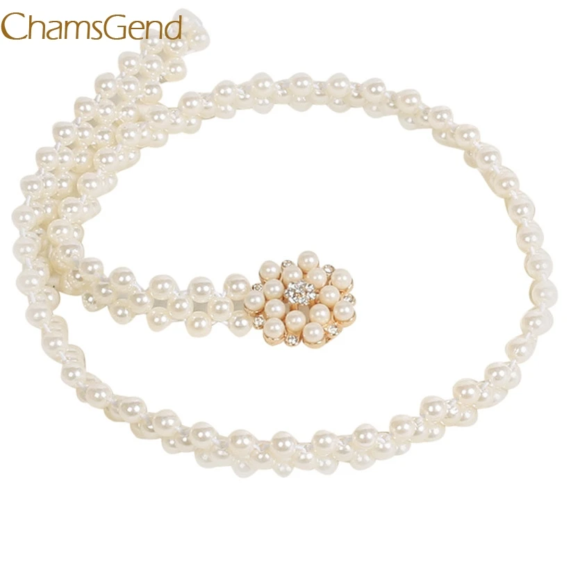 

Chamsgend Newly Design Women's Lady Fashion Rhinestone Pearl Belt Body Chain Strap 160616 Drop Shipping