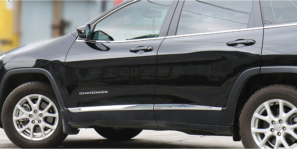SHINEKA автомобильный Стайлинг ABS дверная сторона Декоративная Обшивка отделка для Cherokee 14-16
