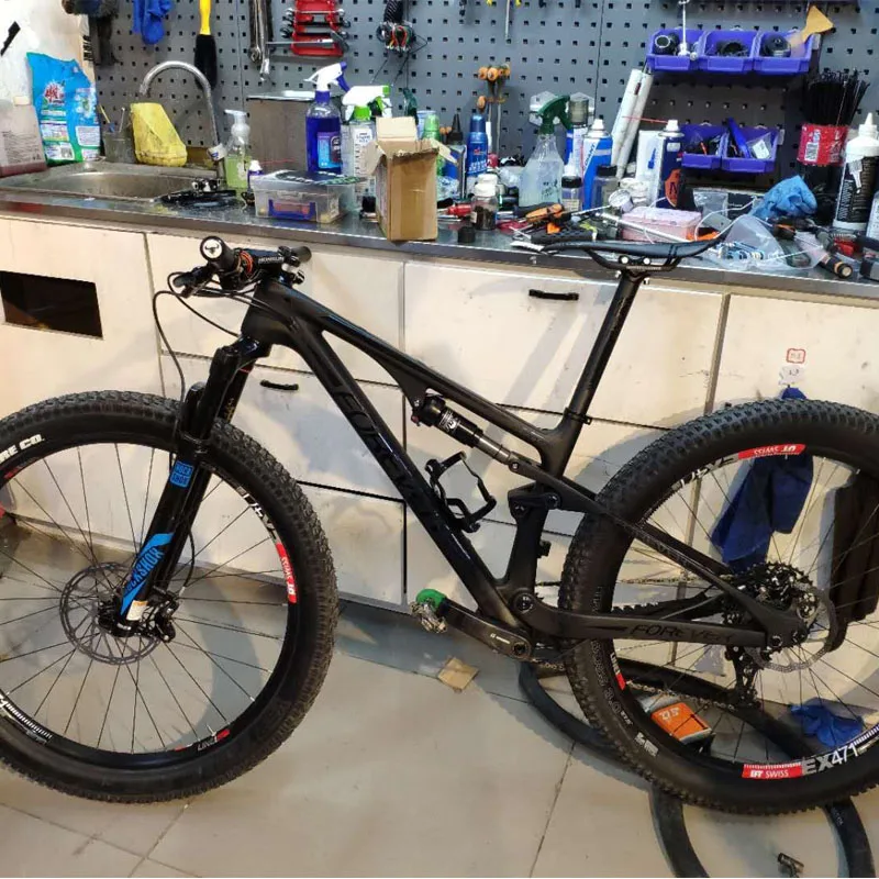 Top Free Shipping 2019 27.5er 29er All Mountain Enduro CARBON Full Suspension Frame bike 148*12mm Boost MTB Mountain XC Bike 27.5+ 5