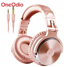 OneOdio Wired Professional Studio DJ Headphones With Microphone Over Ear HiFi Monitors Music Headset Earphone For Phone PC Pink oneodio wired professional studio pro dj headphones with microphone over ear hifi monitors music headset earphone for phone pc