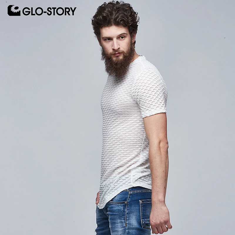 GLO-STORY Mens Hip Hop Fashion Short Sleeve Fitness T Shirt Men O-neck Summer Tee Shirts MPO-5745 | Мужская одежда