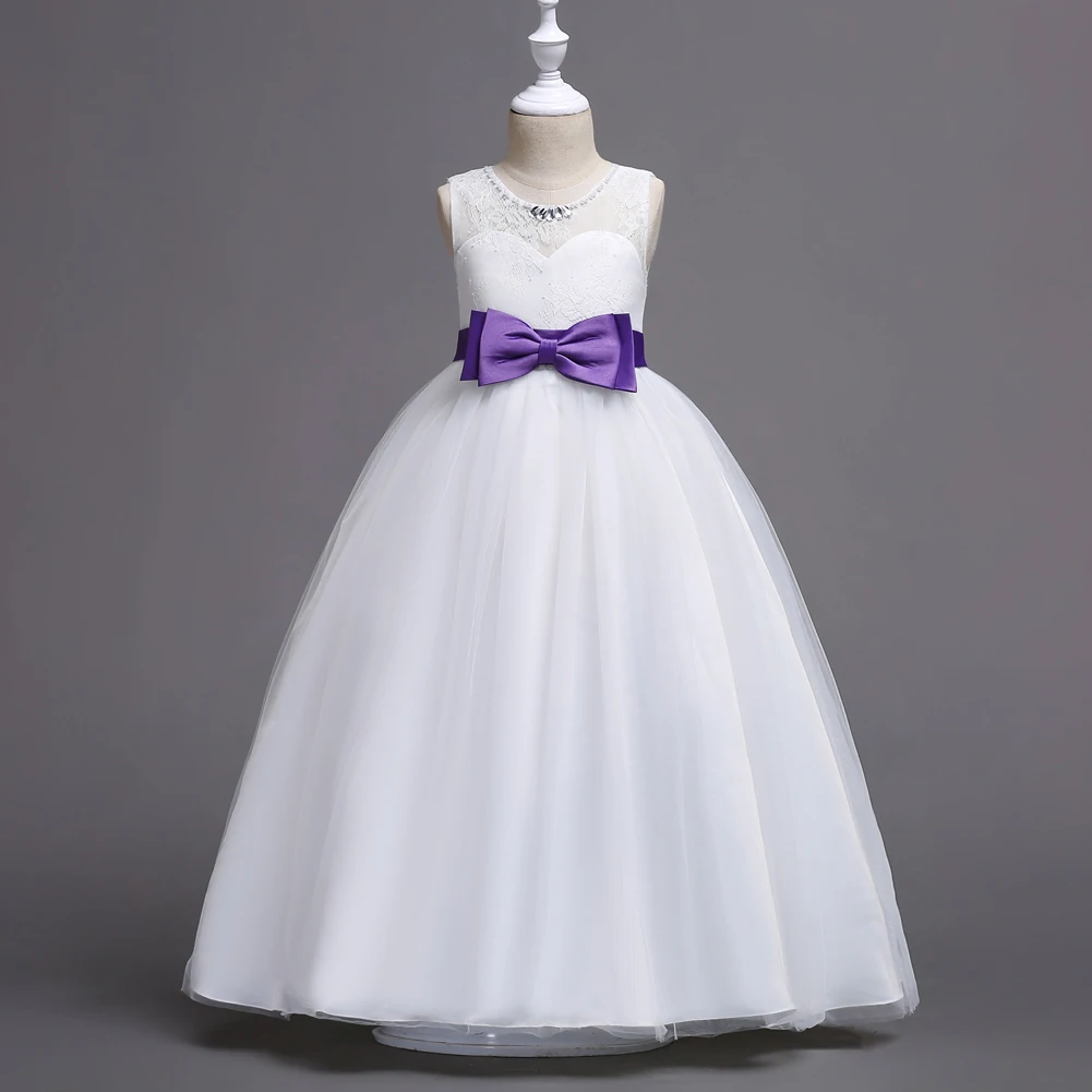 Вечернее платье для девочек длинный костюм детское бальное платье принцессы, платье подружки невесты, кружевное платье для девочек свадебные и вечерние платья для От 4 до 14 лет
