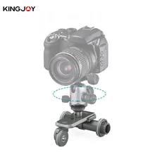 Kingjoy PPL 06 Motorized Electric 3 Wheel Video Pulley Car Dolly Rolling Slider Skater for DSLR