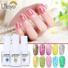 Ukiyo 15ml Glitter Nail Gel Polish Bling Diamond Gel Varnish Vernis Semi Permanent UV Gel Nail