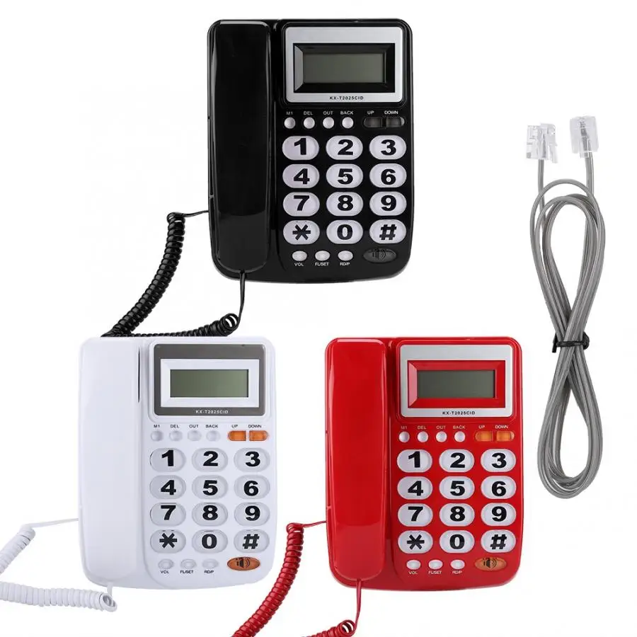 Офисный стационарный телефон с ID звонящего дисплей telefono inalambrico де Каса большие кнопки Функция шумоподавления калькулятор