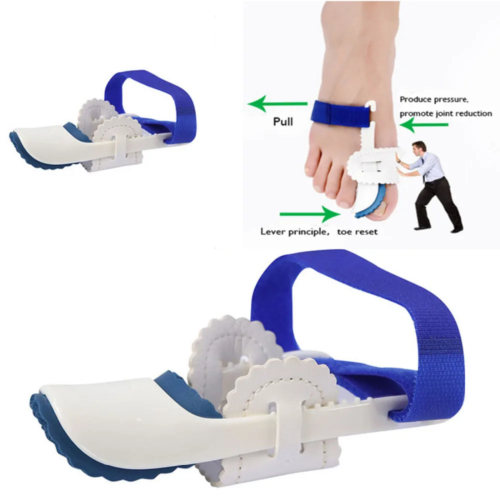 

Hot sale 1 pair 2 Pcs Big Toe Straightener bunion hallux valgus Corrector Night Splint relief foot pain foot care
