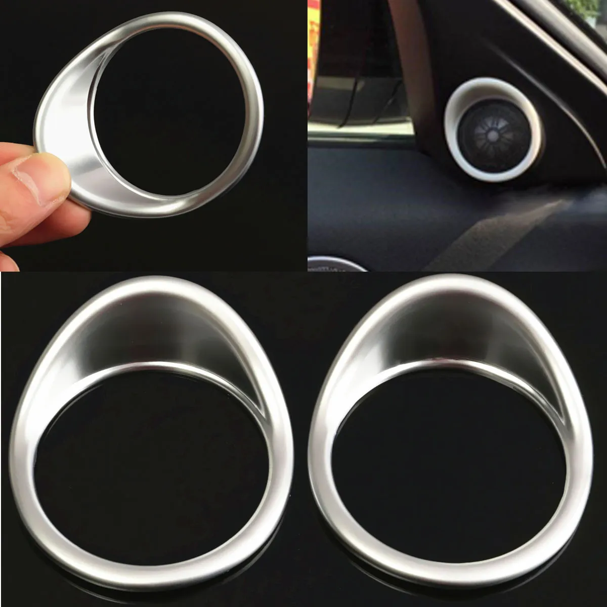 Prix pour Décoratif Chrome Avant Porte son Stéréo Haut-Parleur Couverture garniture pour range rover pour Evoque Prix pour Décoratif Chrome Avant Porte son Stéréo Haut-Parleur Couverture garniture pour range rover pour Evoque