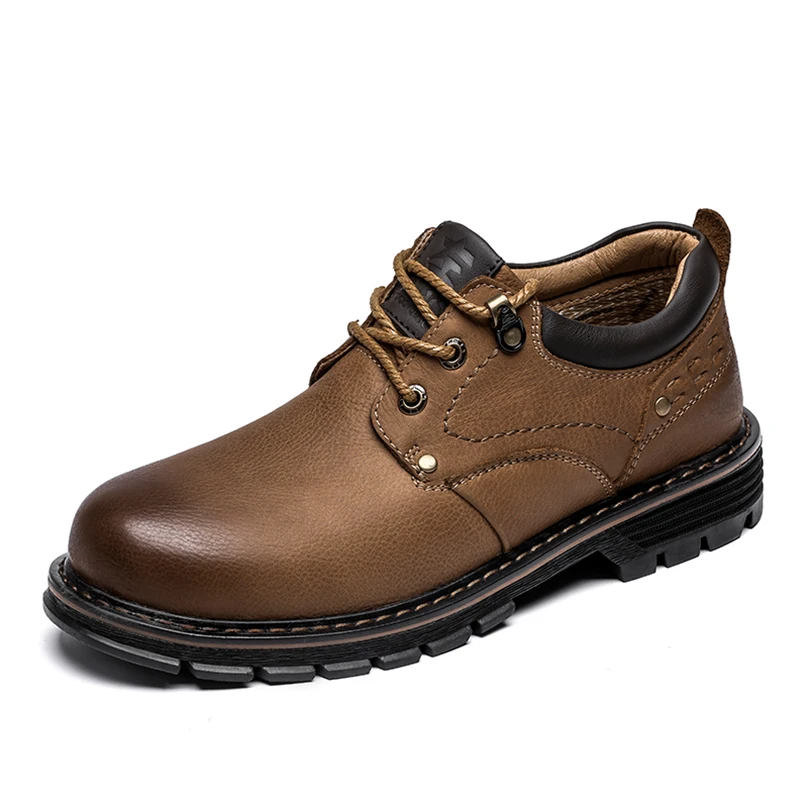 Genuino Hombres Cuero De Botas Clax Primavera Trabajo Caminando brown Zapatos Calzado Casual Tobillo Otoño Bota 2019 Hombre Black qIfdwf