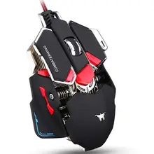 P 4800 DPI Wired Mouse Optical USB Profession Gaming Mause Mice Programmable With 10 Buttons RGB LED