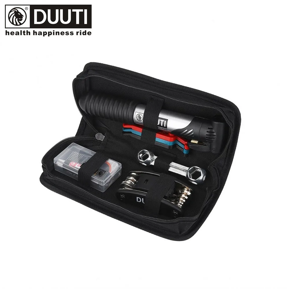 

DUUTI Multifunction Bicycle Repair Tools Kit Bike Pump Hex Spoke Screwdriver Tire Puncture Fixing Set with Bag Cycling Accessory
