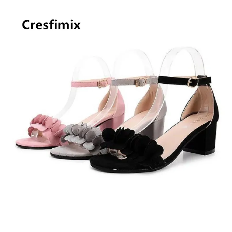 

Cresfimix Frauen Hausschuhe Female Classic High Quality Grey Comfortable Peep Toe High Heel Sandals Women Fashion Sandals C5369