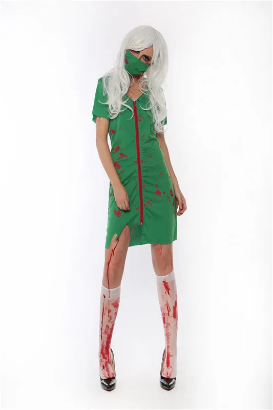 free shipping new adult women zombie scrub nurse uniforms cosplay fancy dress halloween party scary costume - Halloween Scrubs Uniforms free shipping new adult women zombie scrub nurse uniforms cosplay fancy dress halloween party scary costume - Halloween Scrubs Uniforms