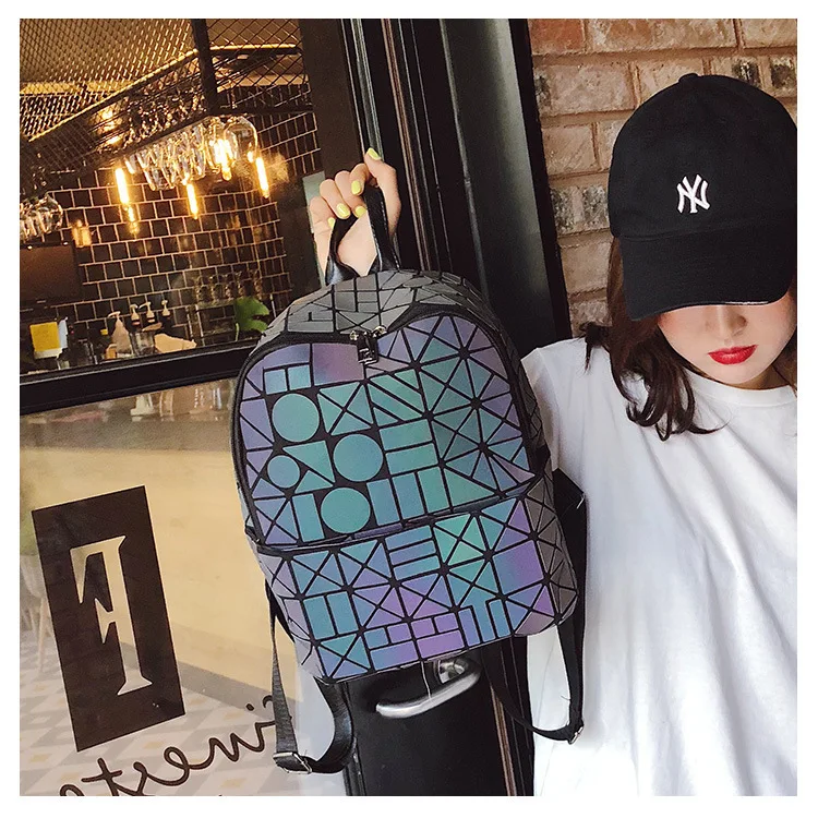 Rucksack Unisex Backpack Sac A Dos Travel Laptop Backpack Back Bag Pack Geometric Luminous School Backpack Bag For Teenages