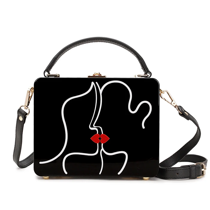 Дизайн, мультяшный узор в форме сердца, сексуальная женская коробка, стильные женские сумки, сумки через плечо, сумки через плечо, Bolsa, сумка-мессенджер