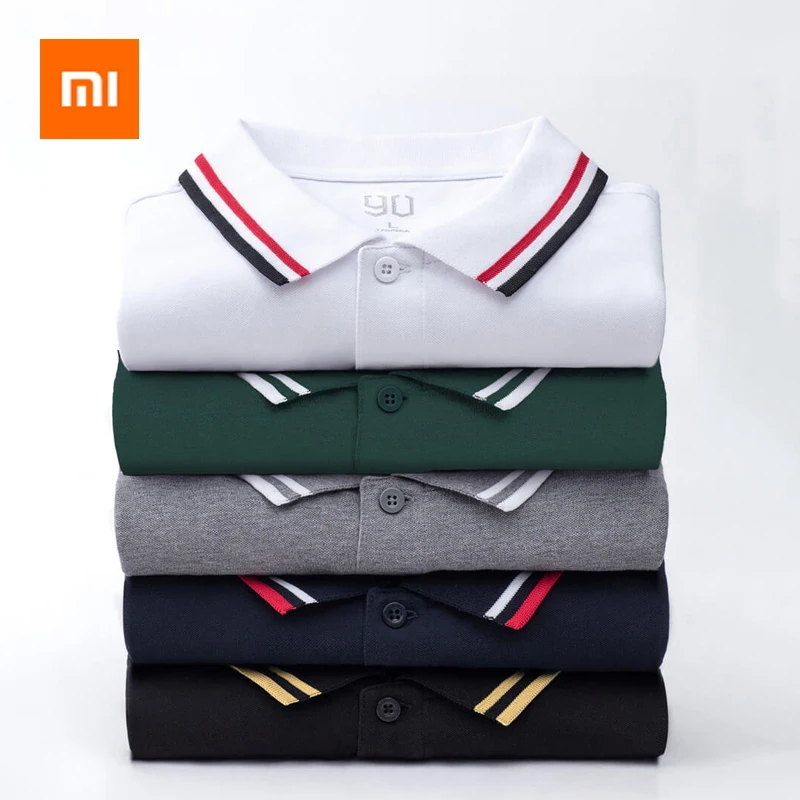 

Xiaomi Men Polo Shirt Cotton Casual Businessman Polo Shirt Hot Summer Short Sleeve Breatheable Sport Polo Shirt For Men Boys