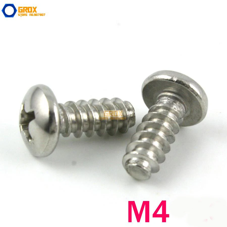 M4 Pan Head Flat End Phillips Self Tapping Screw 304 Stainless Steelin