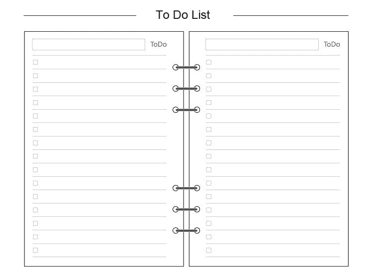 A5 A6 A7 вкладыш Тетрадь пополнения машина для скрепления спиралью внутренняя страница дневник еженедельно ежемесячно планировщик To Do List