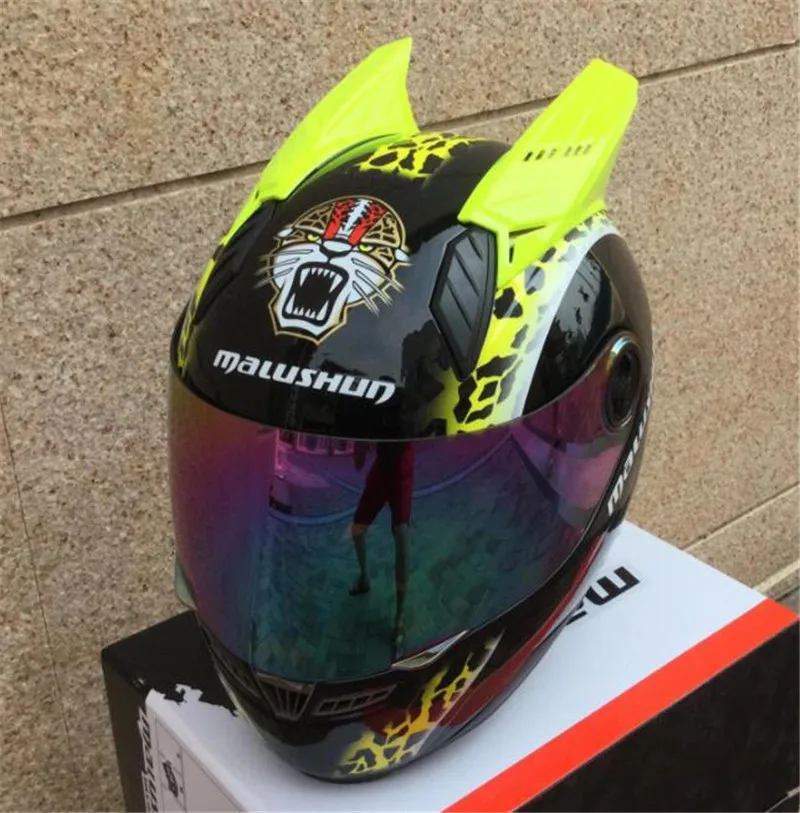 

MALUSHUN Motorcycle Helmet Women Moto Helmet Personality Design Full Face Motorbike Helmet 4 Colors Lens Can Be Changed