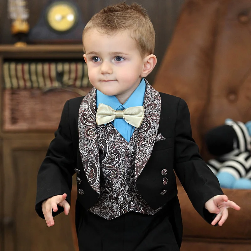 Child baby blazer outerwear male baby suit male set 1 2 3 dovetail