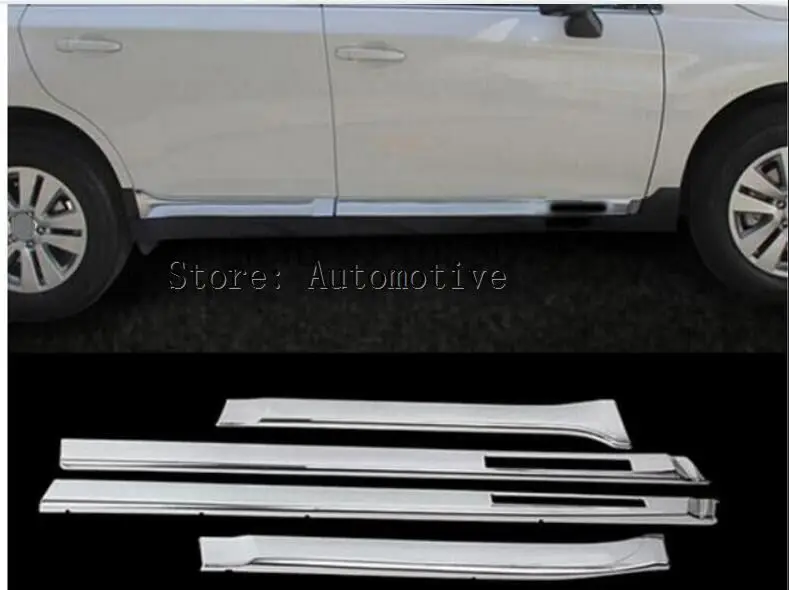 

FIT FOR 2015 2016 OUTBACK CHROME SIDE DOOR GARNISH BODY MOLDING TRIM COVER