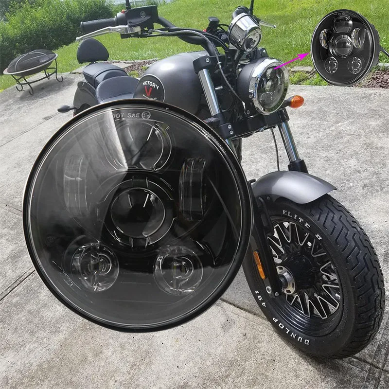 5 75 'Ƌ 3/4 дюймов мотоциклетные светодиодный головной светильник для Harley 883 Sportster