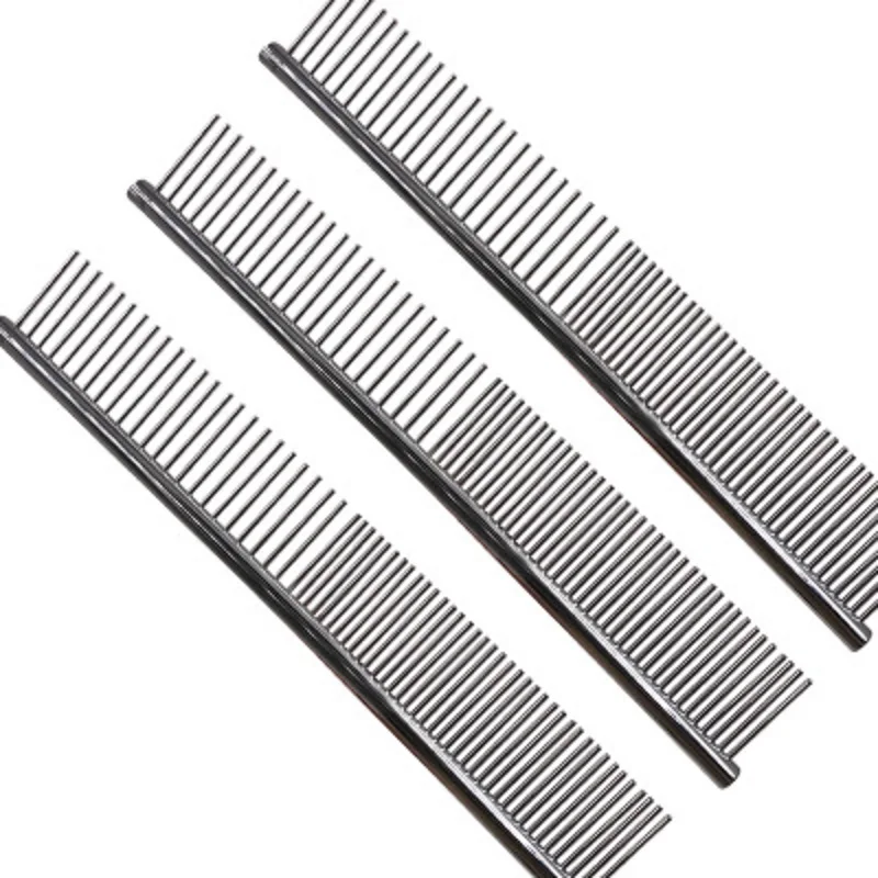 Stainless Steel Lightweight Dog Combs Long Thick Hair Fur Removal Brush