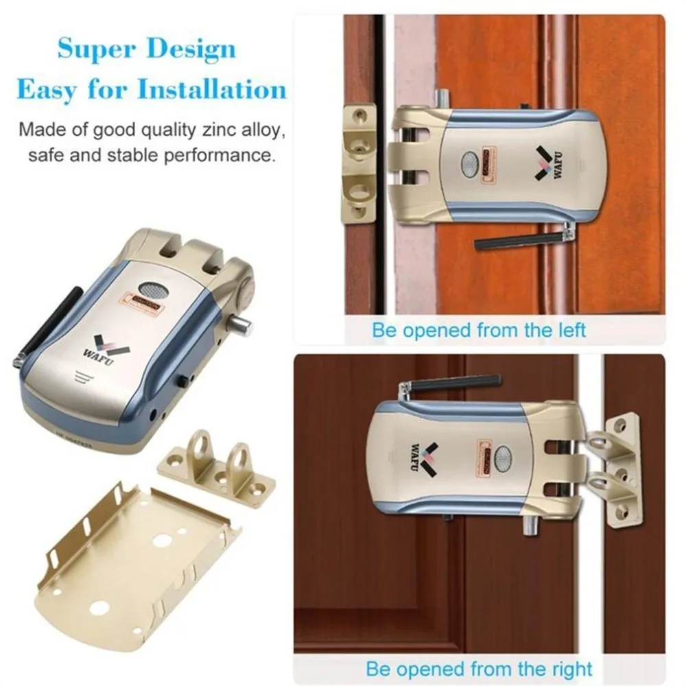

Wafu Smart Lock Hf-008 Bluetooth Enabled Fingerprint And Touchscreen Keyless Smart Lock Deadbolt With Built-in Alarm