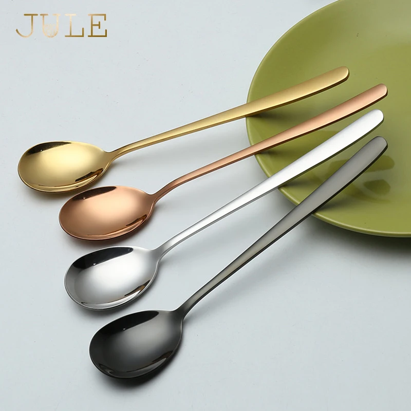 Корейская посуда, нержавеющая сталь, палочки для еды, длинная ручка, ложка для мороженого, суши, многоразовая палочка, столовые ложки, наборы для пикника