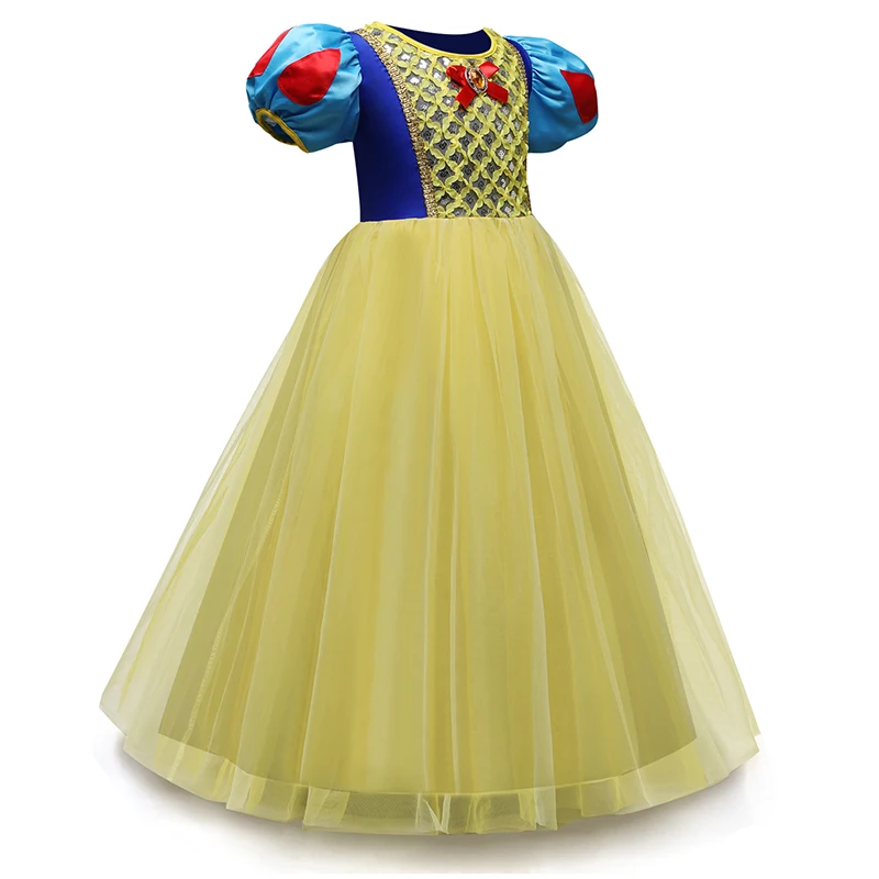Одежда для костюмированной вечеринки на Хэллоуин для девочек 4-10 лет; вечерние платья принцессы Белоснежки; Детские платья для девочек; костюм Анны, Эльзы, Рапунцель