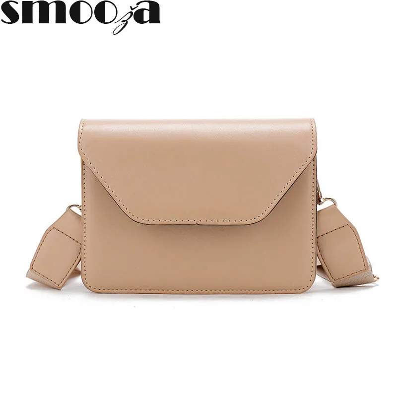 

SMOOZA 2019 New Designer Womens Bag Small Ladies Shoulder Bag Fashion Simple Crossbody Messenger Bags Brand Female Handbags