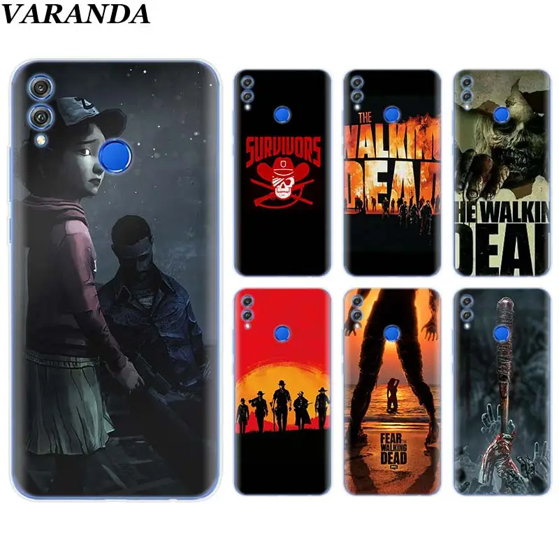 

The Walking Dead Soft TPU Cover Case Coque for Huawei Honor View 20 Y6 Y7 Y9 8X 8C 8S 8A 9 10 Lite 20i 2019 Silicone Case