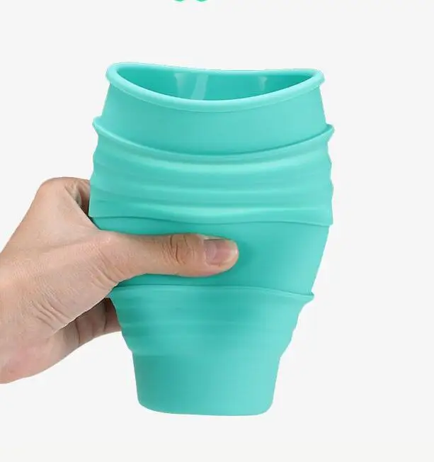 Новинка 250-550 мл силиконовые складные спортивные чашки для воды с Алюминиевые крючки портативные складные походные чайники для хранения воды
