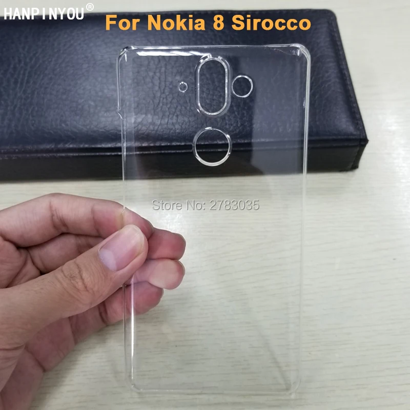 

For Nokia 8 Sirocco TA-1005 5.5" Glossy Snap Phone Case Crystal Invisible Hard PC Cover Clear Protect Back Shell