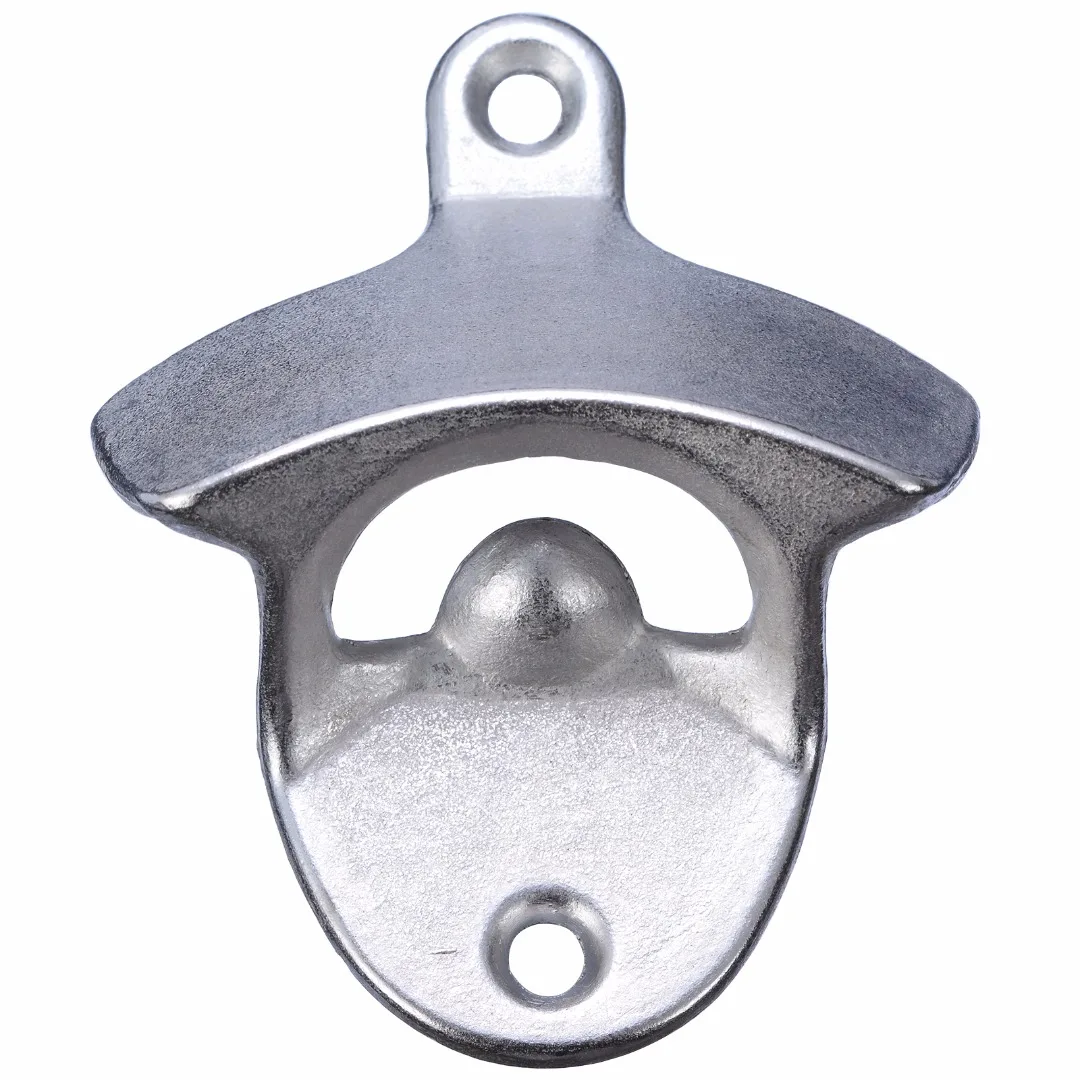 1pc Silver Wall Mounted Beer Wine Bottle Cap Catcher Bar Mountable Metal Opener Home Kitchen Party Supplies