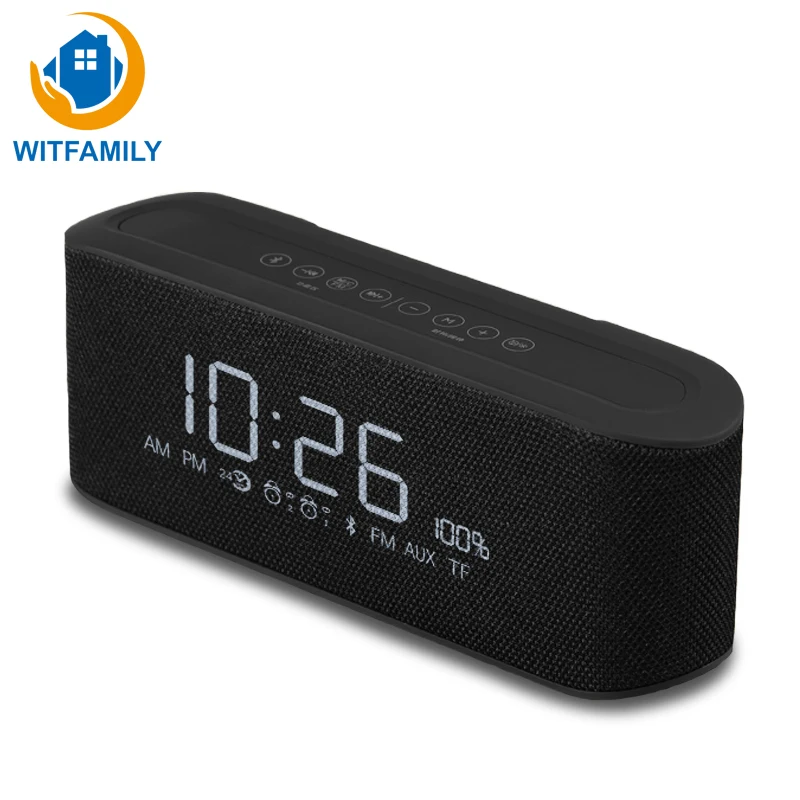 

Can Used As A Radio Wireless Bluetooth Speaker Digital Alarm Clock Mini Stereo Mobile Phone Car Subwoofer Calendar Thermometer