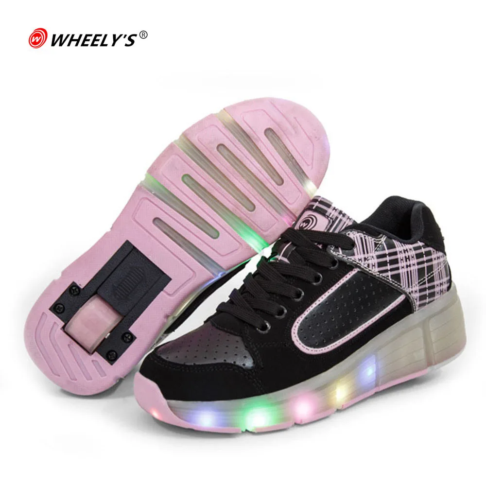 Детская обувь с колесами; Светящиеся кроссовки; детская обувь на роликовых коньках; Светодиодный светильник; детские кроссовки для мальчиков и девочек; tenis infantil