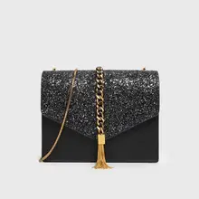 OUMISI Women's Bag New Style Fashion Star Chain Bag With Intellectual Concise Design Fringed Chain Bag SS