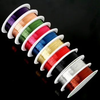 

0.3mm 10 Roll Copper Wire Multi-color Metal Cord Beading Wire Craft Beads Rope Thread DIY Jewelry Findings 15meter/roll