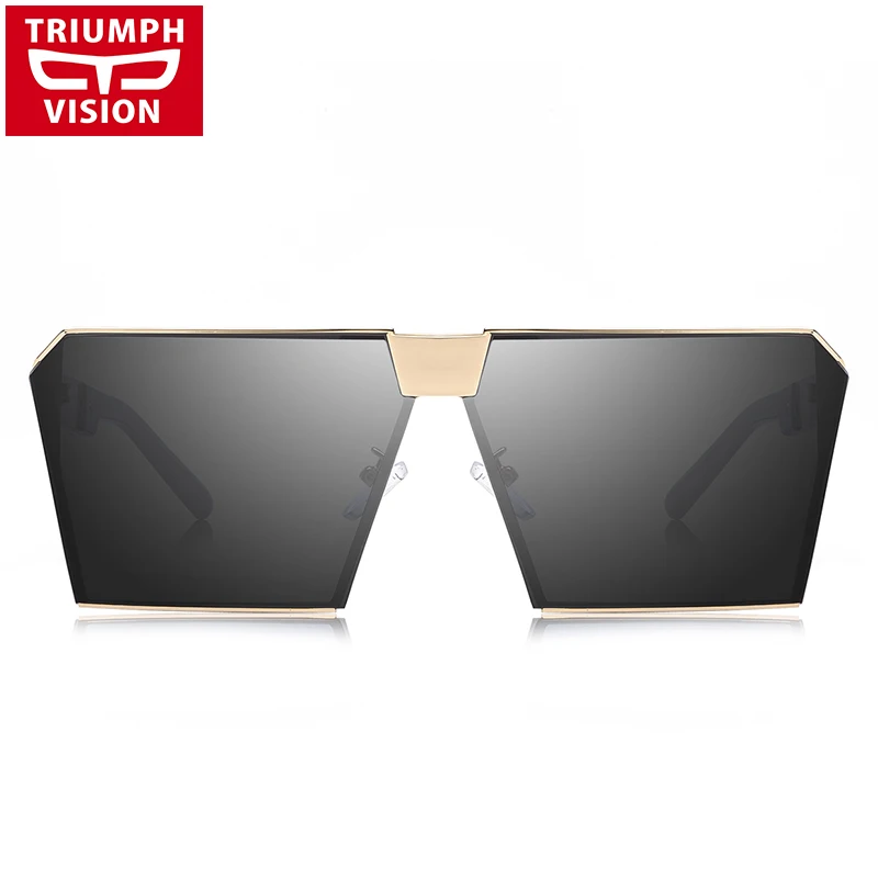 Мужские солнцезащитные очки TRIUMPH VISION квадратные большого размера с плоской