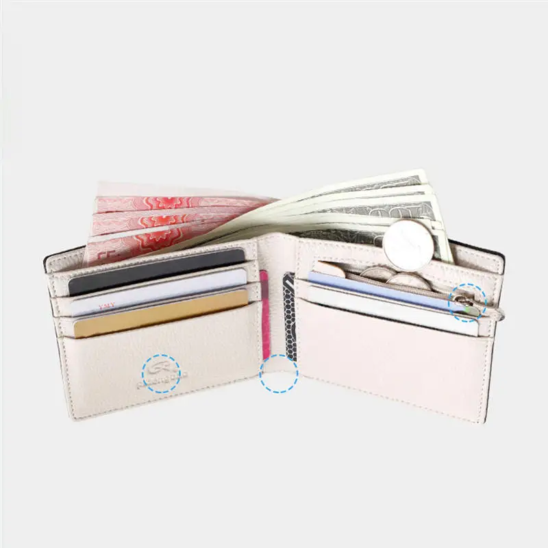  Men Fashion Solid Color Cross Pattern Open Multi Card Position men's wallet clutch portfel cuzdan billetera carteira 40MA2008