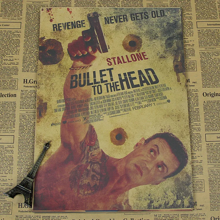 

Stallone poster Lodge Rambo first blood retro classic film muscle fitness kraft paper painting