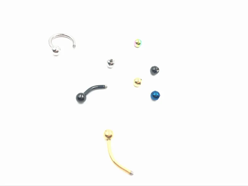 

100pcs/lot Body piercing jewelry -Stainless Steel Ball Body Piercing Replacement 16gx3mm for Lip/Eyebrow/Horeshoes