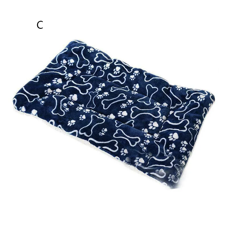 House Pet Sleeping Soft Warm Kennel Dog Mat Blanket Large Pet Dog Cat Washable Bed Puppy Cushion Mattress Kennel Crate Mat - Цвет: C