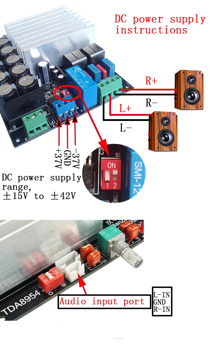 Ультра TDA8950 TDA8954 210 Вт+ 210 Вт 2,0 после двухканального класса D Цифровой HIFI готовой усилитель мощности плата D4-001