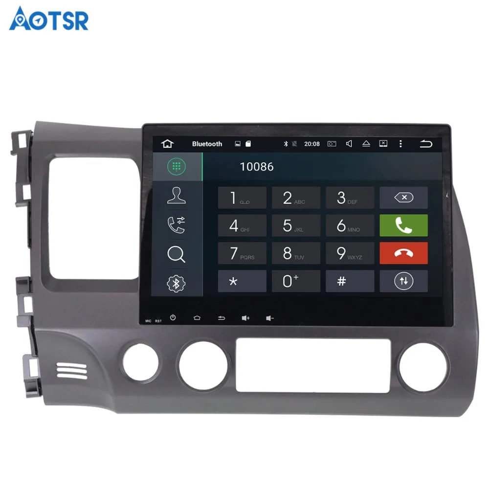 Excellent Aotsr Android 8.1 GPS navigation Car DVD Player For Honda Civic 2007-2011 multimedia 2 din radio recorder 4GB+32GB 2GB+16GB 5