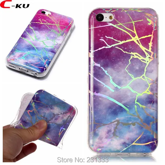 C-ku Laser Marble Granite Soft TPU Case For Iphone X 8 7 PLUS 7PLUS 6 6S SE 5S 5 5C 4 4G 4S Ipod Touch Skin Fashion 1PCS | Мобильные
